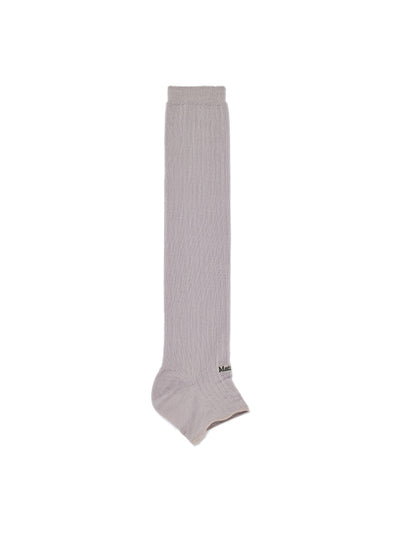 MATIN KIM Soft Warmer Half Knee Socks in Grey