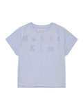 MATIN KIM MATIN KIM Pintuck Layered Slim Crop Top (Light Blue)