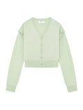 MATIN KIM MATIN KIM Slit Detail Button Cardigan in Mint