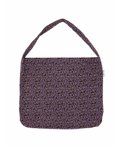 EMIS Leopard Corduroy Eco Bag - Reddish Brown/Purple