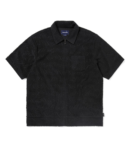 THISISNEVERTHAT THISISNEVERTHAT Terry S/S Zip Shirt Black