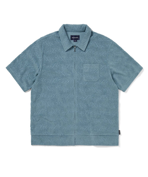 THISISNEVERTHAT THISISNEVERTHAT Terry S/S Zip Shirt Blue