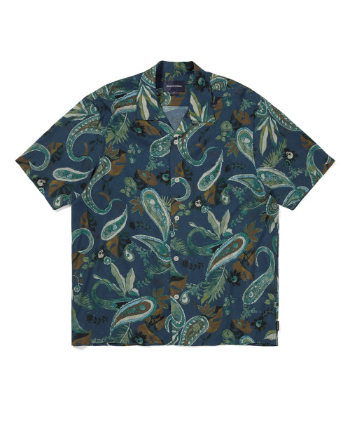 THISISNEVERTHAT THISISNEVERTHAT Weird Paisley Shirt Navy