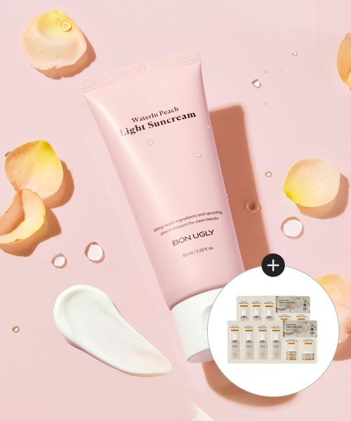 bonugly Watery Peach Light Sunscreen 60ml (SPF 50+ PA++++) + Firming Kelp 3 types (1.5ml x 3) 7 shee