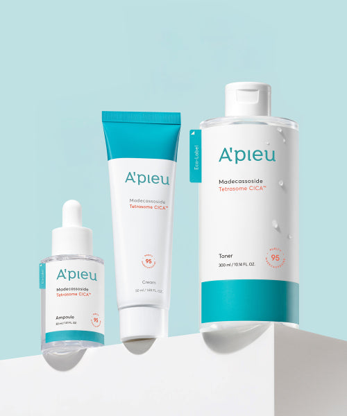 APIEU [SET] Madecassoside Tetrazome Cica Toner + Ampoule + Cream