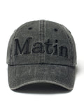 MATIN KIM MATIN KIM Washed Ball Cap in Black
