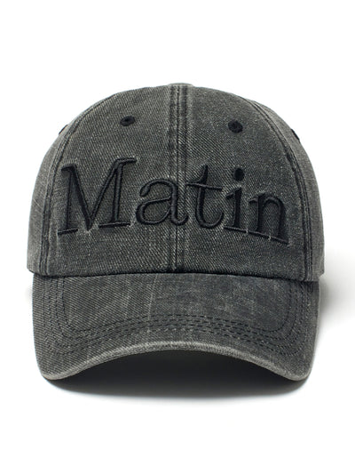 MATIN KIM Washed Ball Cap in Black