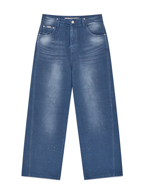 MATIN KIM MATIN KIM Denim Pants Soft Shiny Blue