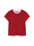 MATIN KIM MATIN KIM T-Shirt Layered Design Red