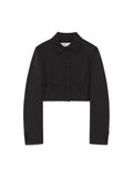 MATIN KIM MATIN KIM Stripe Herringbone Pocket Crop Jacket