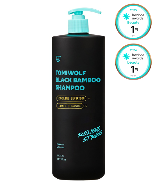 TOMIWOLF Black Bamboo Large Capacity Shampoo 1035ml