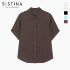SISTINA Cotton striped pocket shirt_AWWSTQ21160