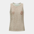 YCH SECRECY LOGO SLEEVELESS TOP BROWN (W24TS11041BR)