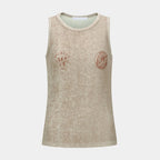 YCH SECRECY LOGO SLEEVELESS TOP BROWN (W24TS11041BR)