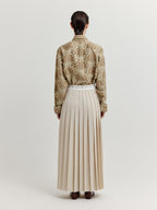 EENK EENK XOVEL Pleated Maxi Skirt - Ivory