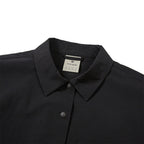 SNOWPEAK APPAREL Root Women's Semi Crop Pocket Short Sleeve Shirt Black (S24MWRSH61)