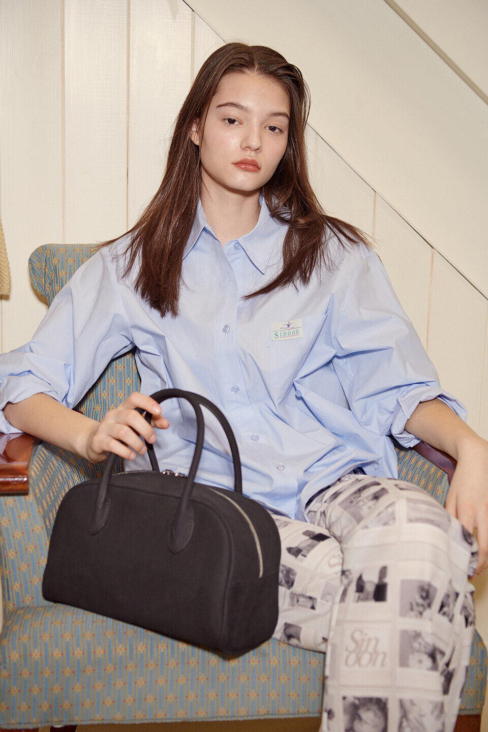 SINOON Classic Cotton Shirt (Light Blue)