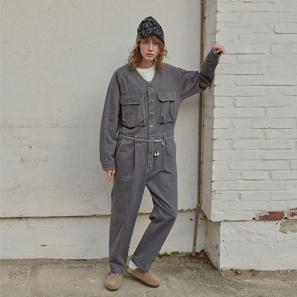 MAGOODGAN MAGOODGAN Jumpsuit No-collar Overfit Gray