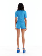 EENK EENK ULTRIX Gingham Knit Shorts - Blue