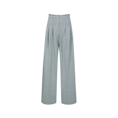 HIGH-WAISTED STRAIGHT-LEG TROUSERS GREY (F24PT4131GY)