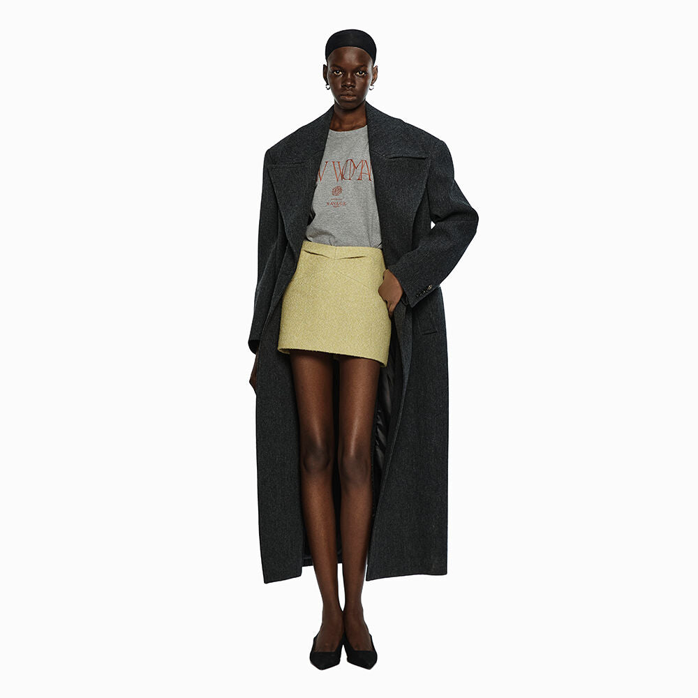 YCH WOOL MINI SKIRT YELLOW (W24SK6121YL)