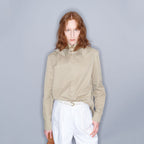 YCH LAYERED COTTON-BLEND SHIRT BEIGE (W23BL306BE)