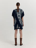 EENK EENK XOLIVIA Jacquard Wrap Knit Skirt - Navy Multi