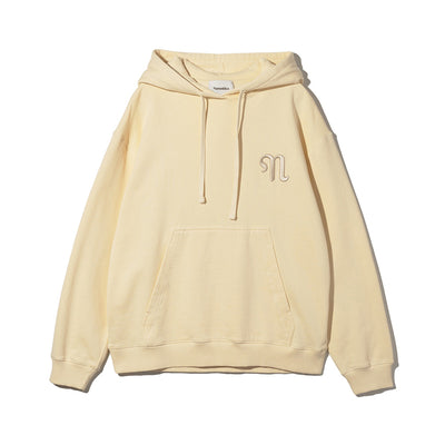 Nanushka EVER logo embroidery overfit hood - cream (NM22PFSW01672)