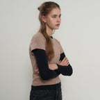 GENERAL IDEA WOMAN Soft Slim Fit T-Shirt [BEIGE] / WBE3L01503