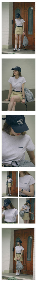 KNOWN BETTER [Add size] Better logo embroidery T-shirt_Light Gray