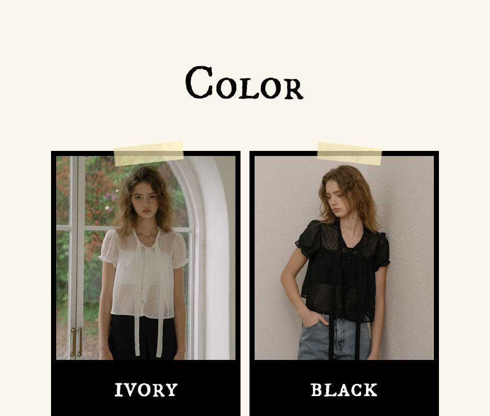 FRIVER07 Dot ribbon blouse [FRSU01BL02]_Ivory
