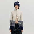 EENK EENK XCOO Cable Knit Zip Cardigan - Cream
