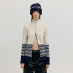 EENK EENK XCOO Cable Knit Zip Cardigan - Cream