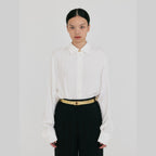 EENK ZIRYNA Classic Shirt with Brooch - White
