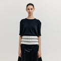 EENK EENK T-Shirt Paneled Half Sleeve - Black