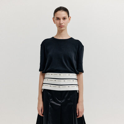 EENK T-Shirt Paneled Half Sleeve - Black