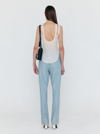 EENK WOUE Sleeveless Cutout Jersey T-shirt - Ivory