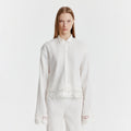 EENK YESSITA Lace-trim Pleats Shirt - White