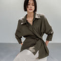 MEMUA Sfumato Uncovered Blouse (Khaki)