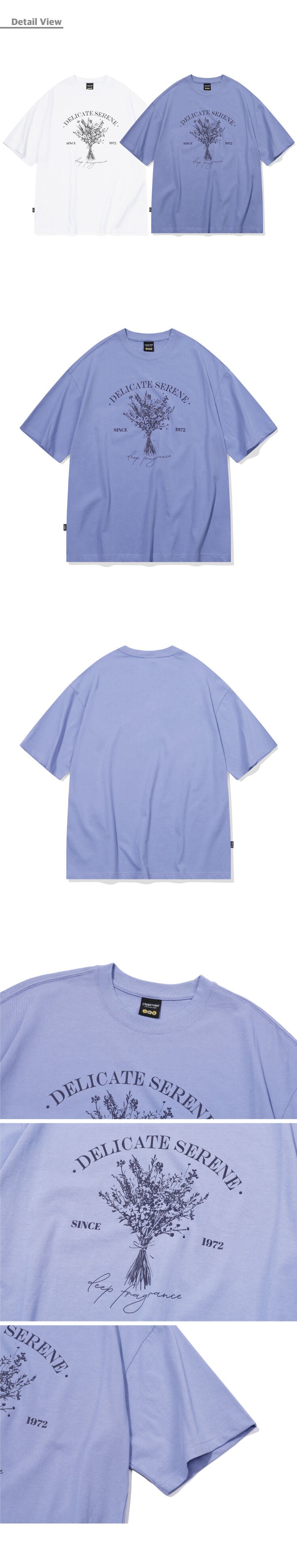 CPGN Serenflower short sleeve t-shirt lavender blue