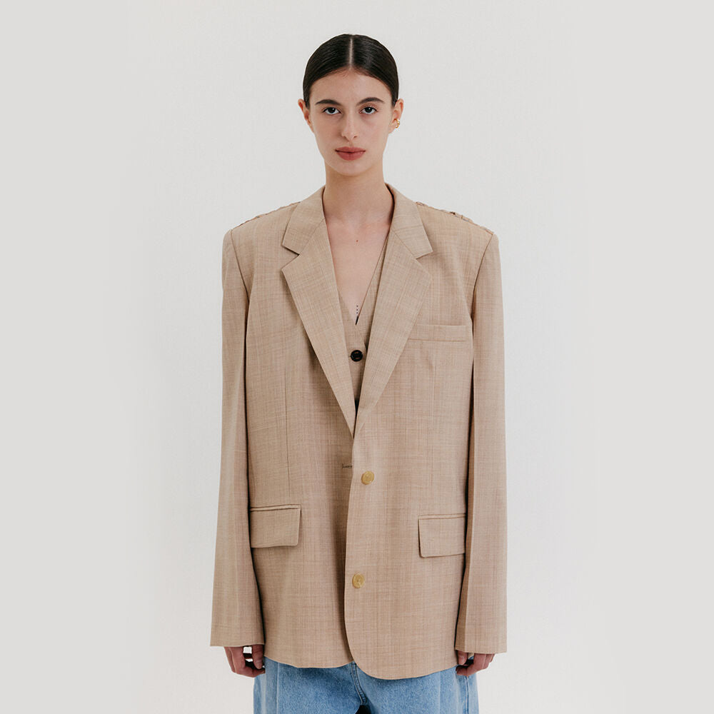 EENK Back Knotted Jacket - Beige