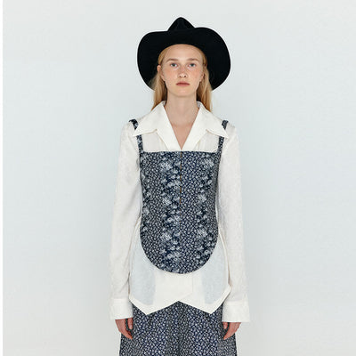 EENK Shirt Navy/Ivory Multi
