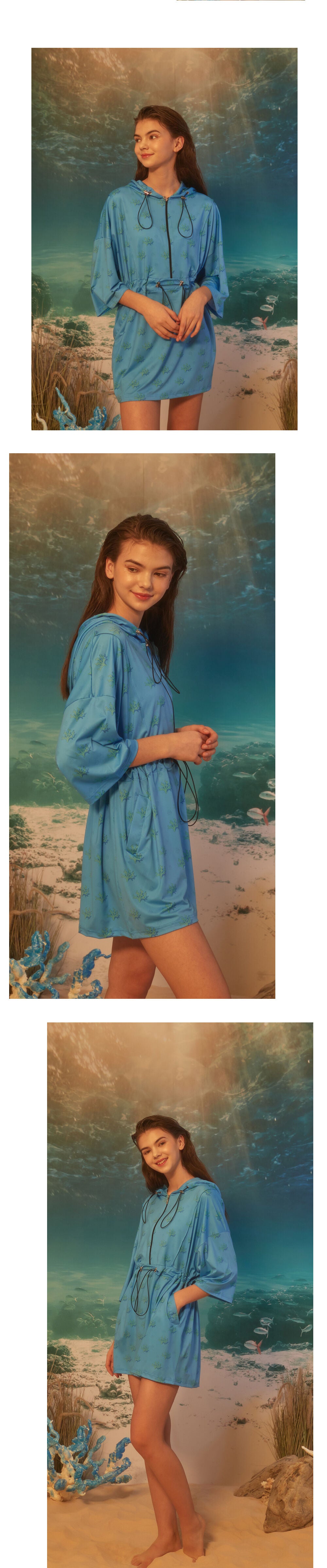 SALTY FLOWER SALTY FLOWER Polyp Hood Anorak Blue
