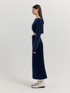 EENK EENK Skirt Textured Long - Navy