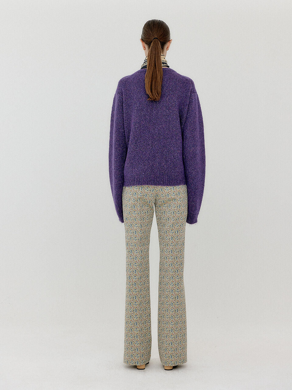 EENK EENK VACKLYN Pearl Trim Knit Pullover - Purple