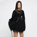 YCH SHEER-PANELLED LAYERED T-SHIRT BLACK (R25TS11111BK)
