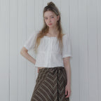 TWEE Two-way banding short-sleeved blouse