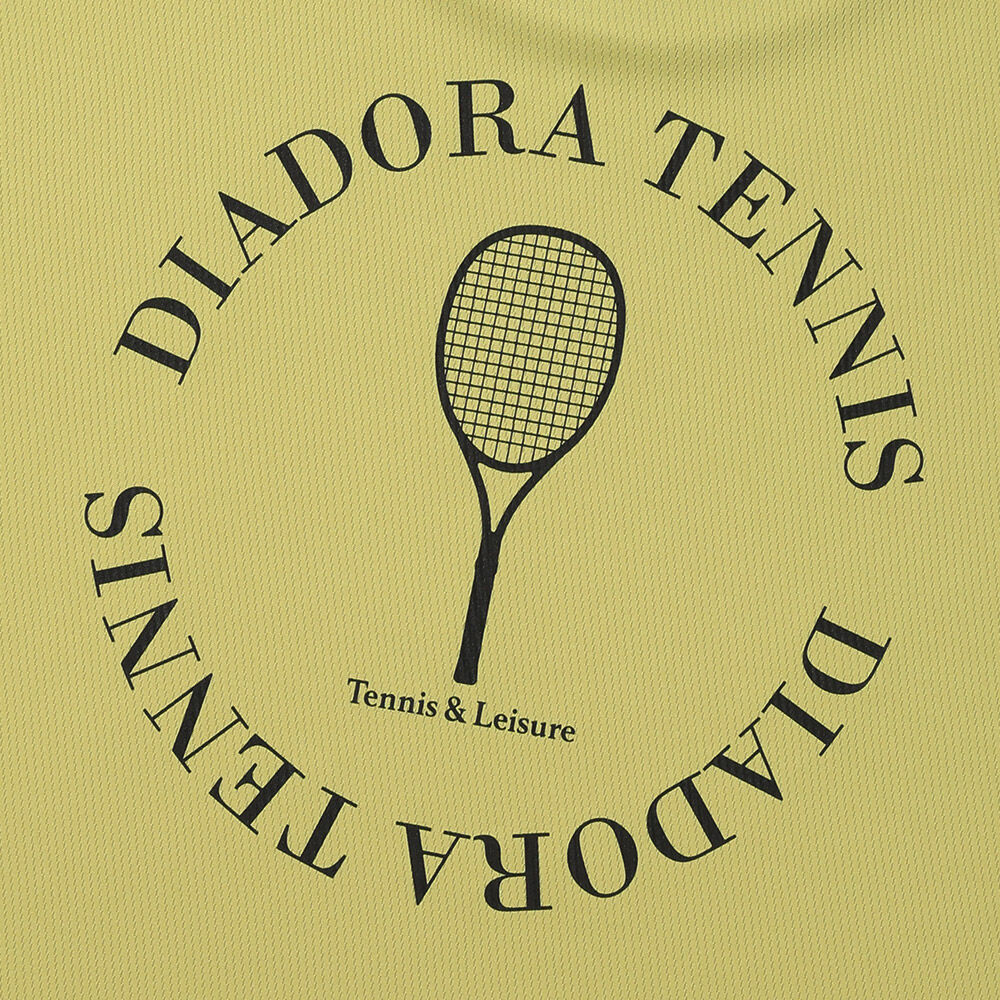 diadora Racket Graphic Mesh Short Sleeve T-Shirt YELLOW