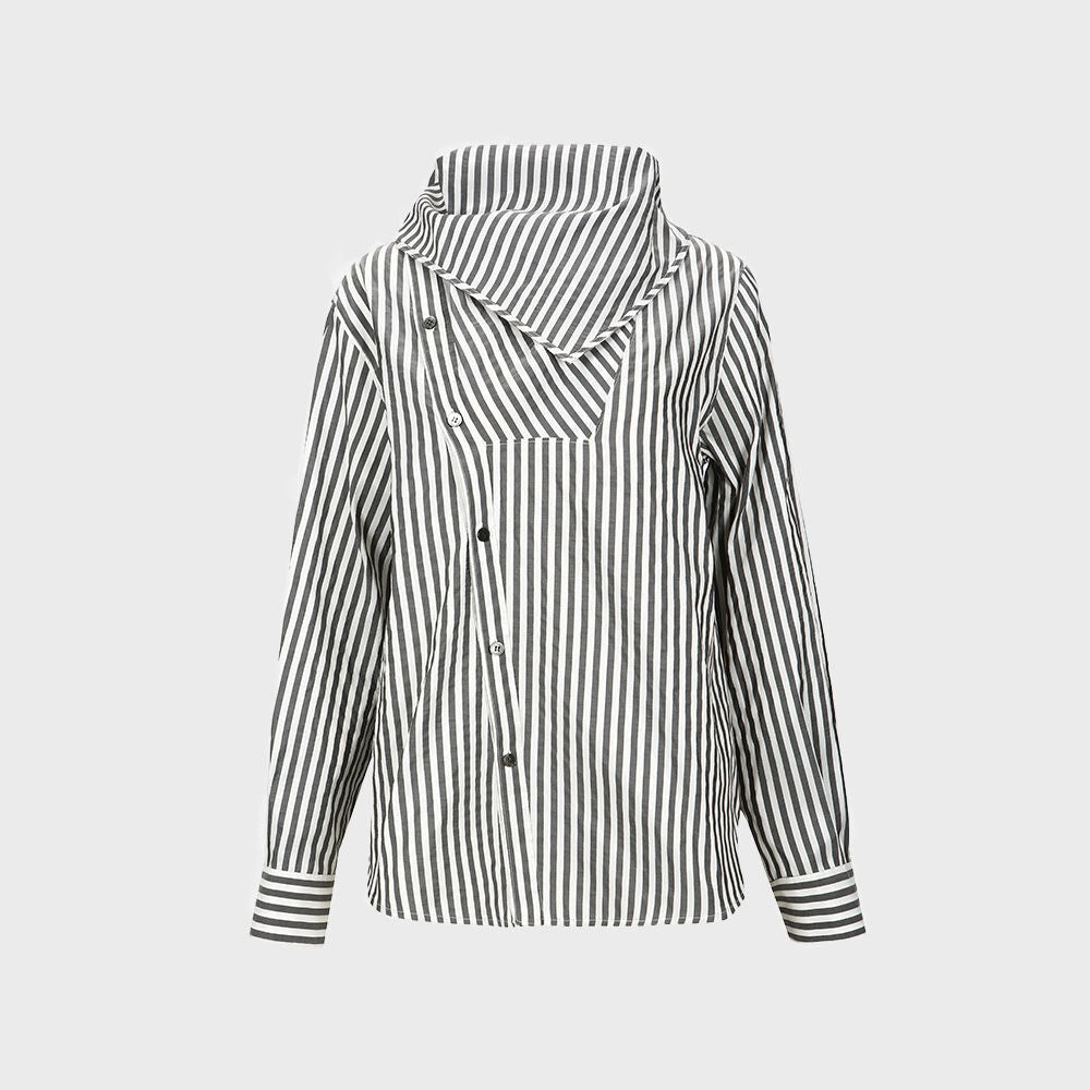 YCH SCARF BLOUSE GREY (W23BL305GY)