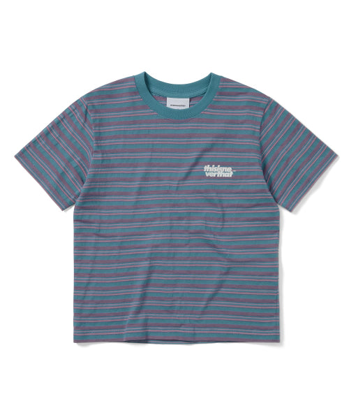 THISISNEVERTHAT THISISNEVERTHAT Striped W Tee Light Blue